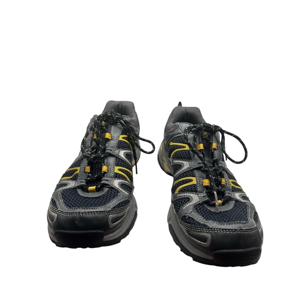 Ahnu Lightweight Durable Men's‎ Hiking Shoes 10.5 Grey Yellow Mesh Performance
